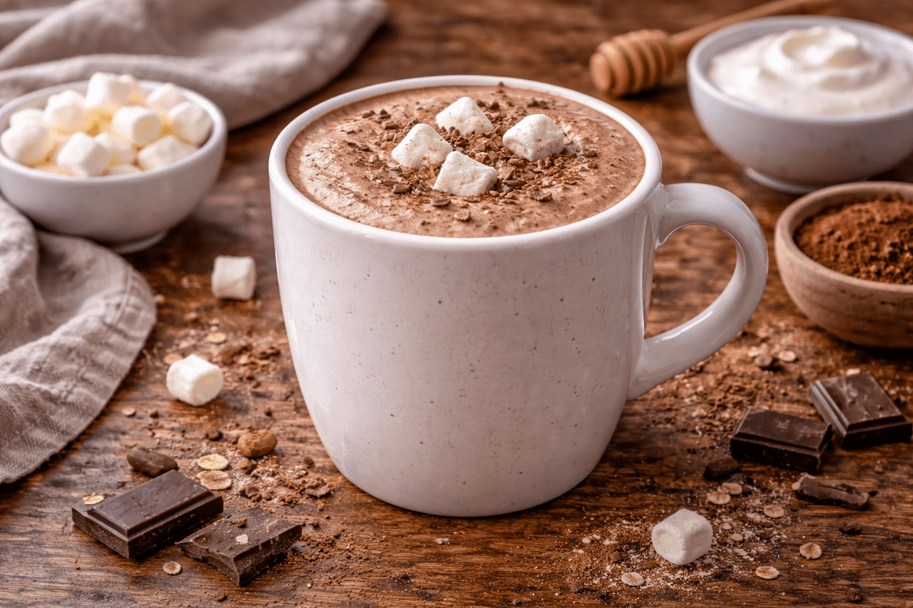 High Protein Trinkschokolade mit Skyr - High Protein Rezept von Fitness Küche