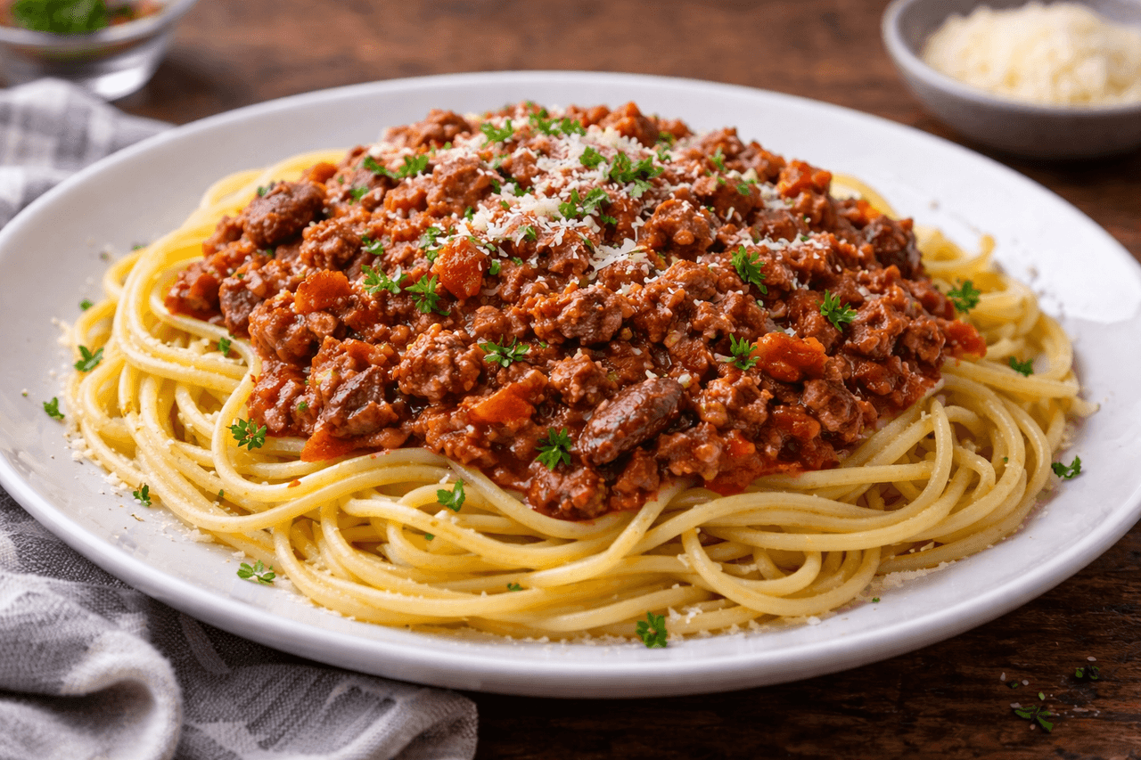 Klassische Spaghetti Bolognese - High Protein Rezept von Fitness Küche
