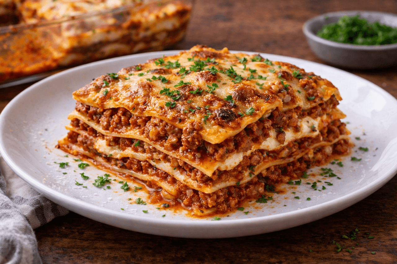 High Protein Lasagne - High Protein Rezept von Fitness Küche