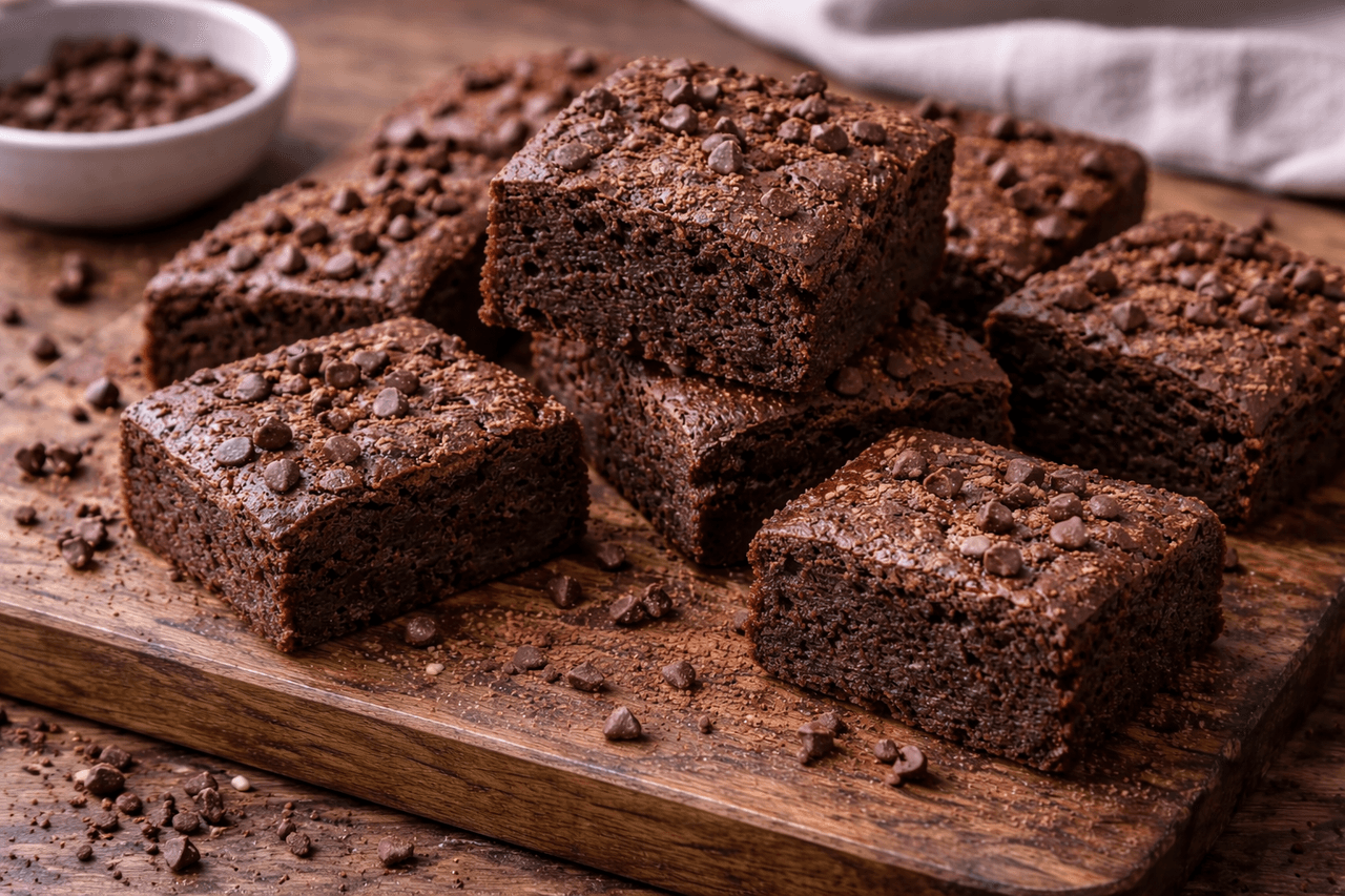 Protein-Schoko-Brownies (Ofen) mit wenig Zucker - High Protein Rezept von Fitness Küche