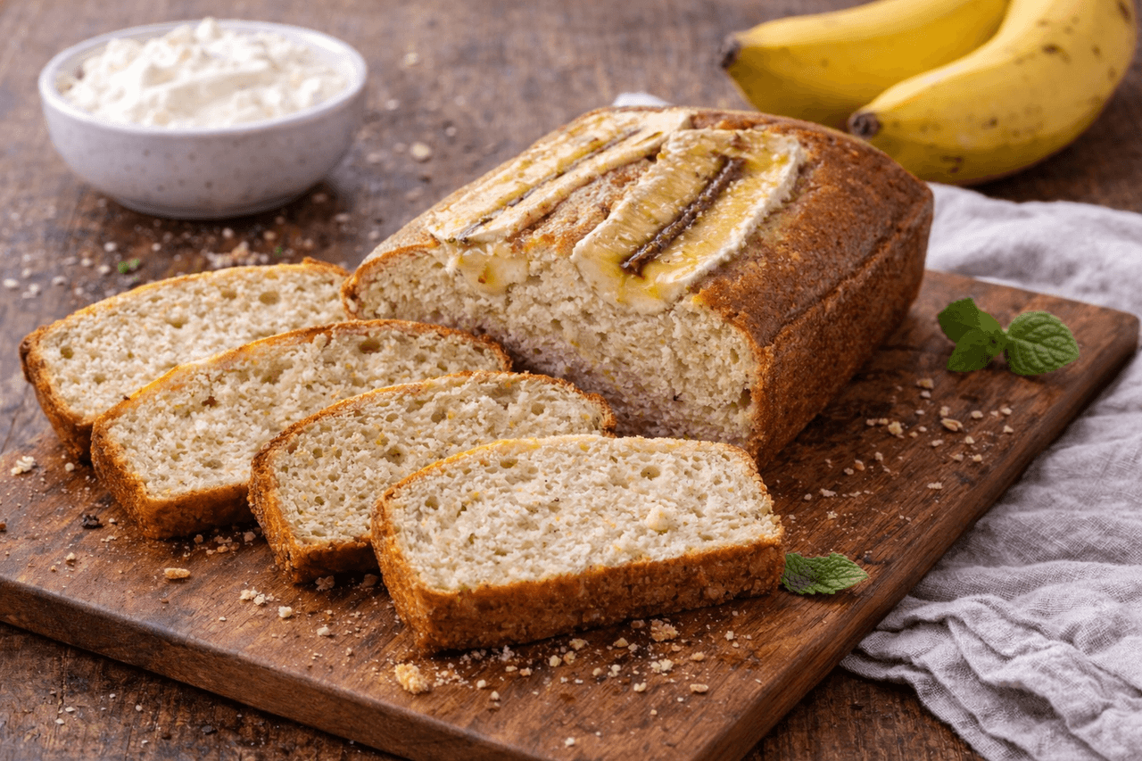 Protein-Bananenbrot (kleine Kastenform) mit Quark - High Protein Rezept von Fitness Küche