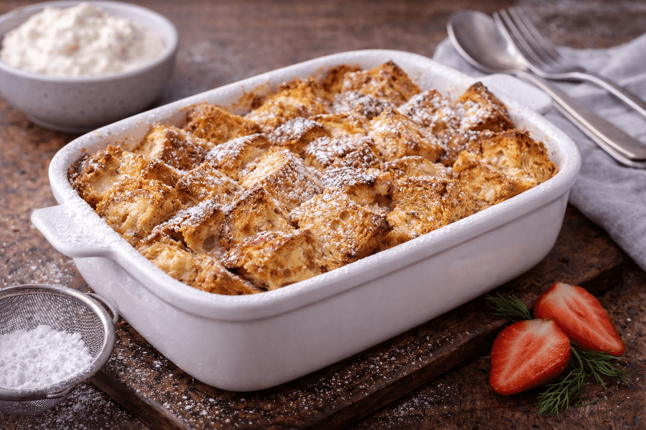 High Protein French-Toast-Auflauf (kleine Form) - High Protein Rezept von Fitness Küche